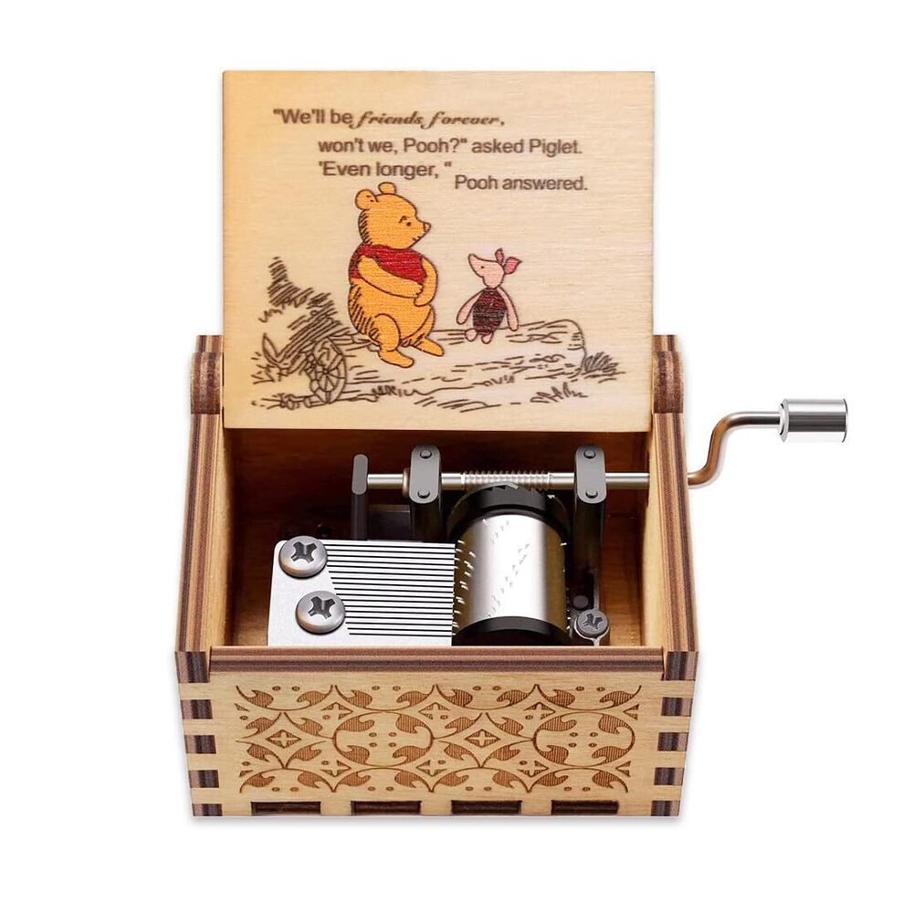 7487 Gift for Friend Sister Pooh Music Box, Wooden Music Box Long Distance
